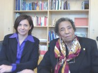 Amelia Boynton Robinson wird von der Vizepr�sidentin des Deutschen Bundestags,Katrin G�ring-Eckardt, empfangen