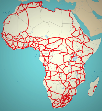 Eisenbahnnetz Afrikas in der Zukunft